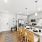 Kitchen island with grey cabinets